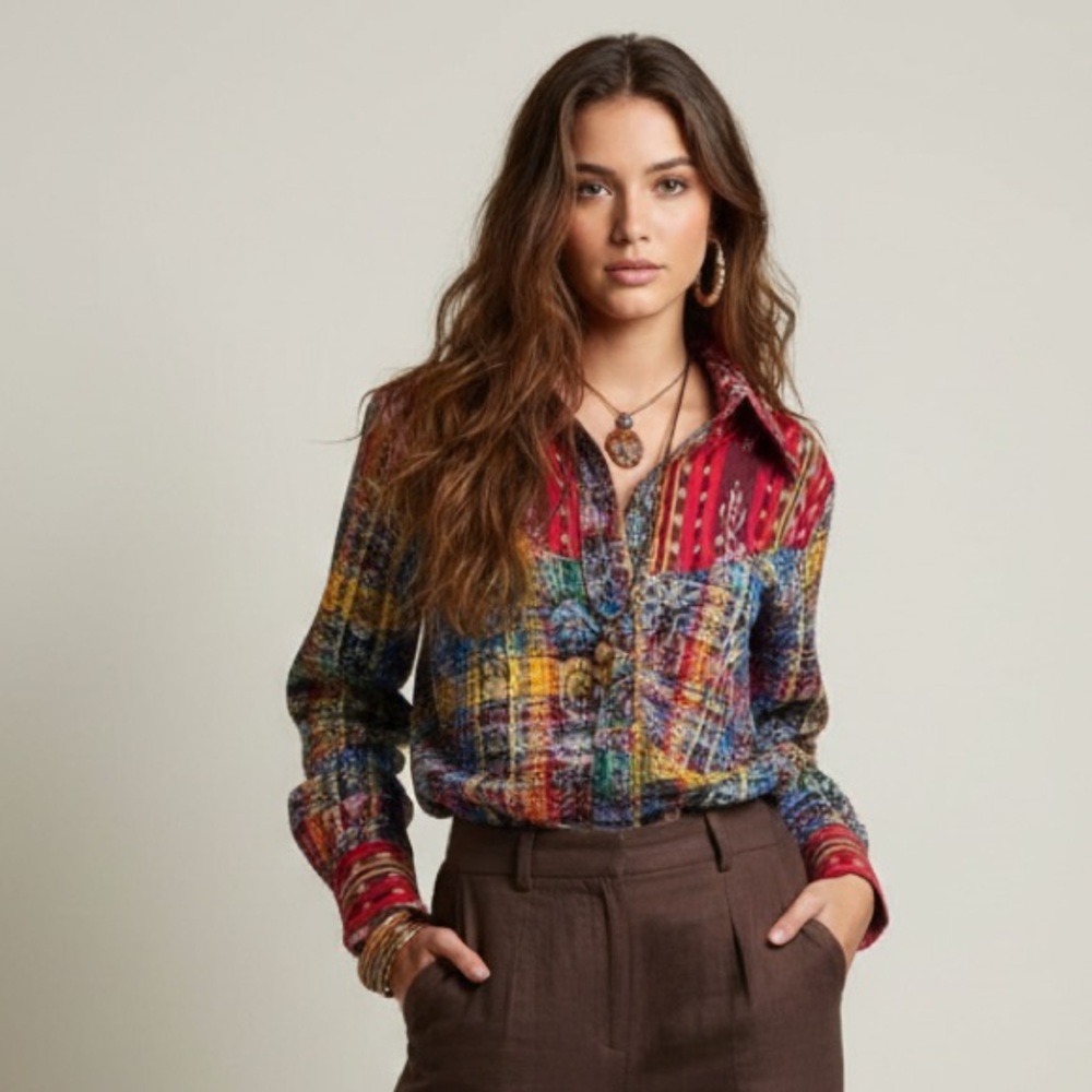 Multicolor Plaid Men's Shirt